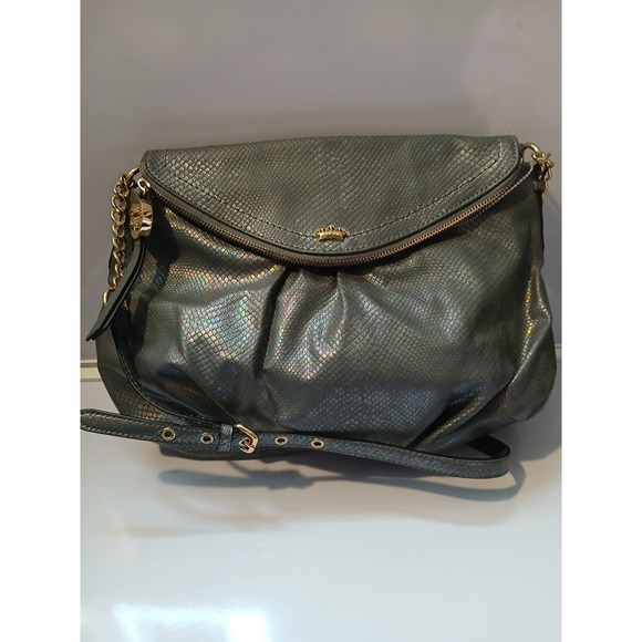 Juicy Couture Handbags - Vinage Juicy Couture‎ Metallic Snake Embossed Crossbody Shoulder Bag Gold Chain